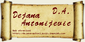 Dejana Antonijević vizit kartica